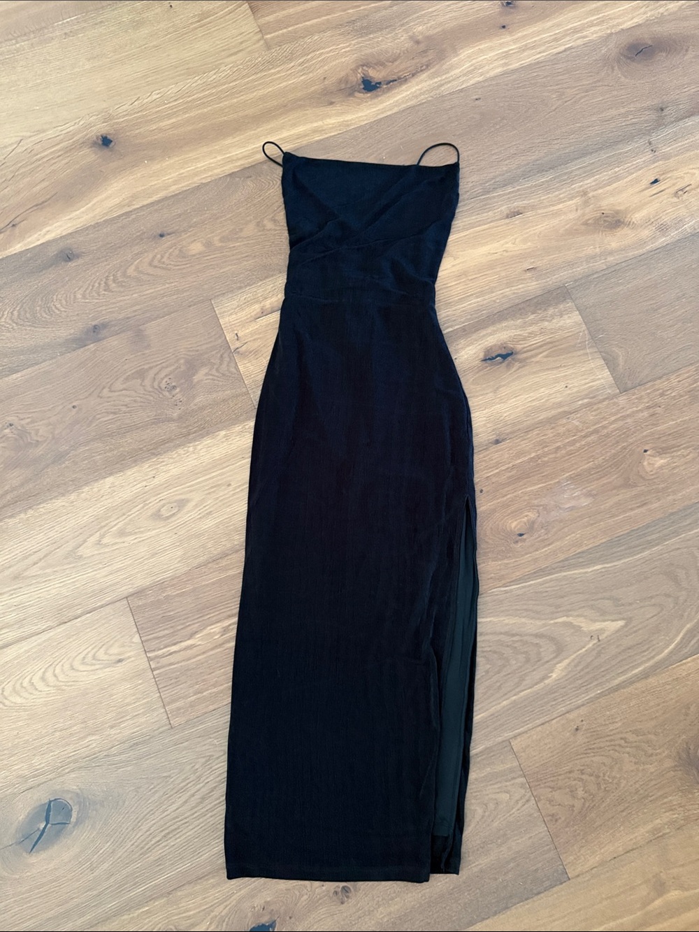 Petal and Pup Black Spaghetti-Strap Maxi Dress - Women's Elegant Evening Dress